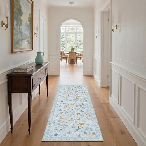 BESBLEE 2X8 Washable Kitchen Runner Rug, Animal Non Slip - Image 2