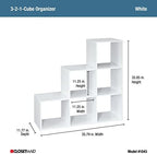 ClosetMaid Cubeicals 3-2-1 Cube Storage Shelf Organizer Bookshelf, 3 Tier - Image 3