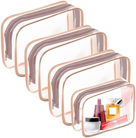 AURUZA Clear Makeup Bag, Portable Travel Toiletry Bags by AURUZA