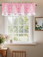 Vandarllin Pink Christmas Valance Curtains - Image 3