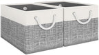 Fab totes Storage Bins 2-Pack, Foldable Storage Baskets by Fabtotes