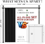 Room Divider Curtain Set-No Drilling Curtain Rod Set, Room Divider Wall - Image 2