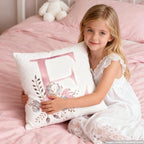 Pink Throw Pillow Covers Cute Alphabet Decorative Cushion Covers Square Letter - Image 7