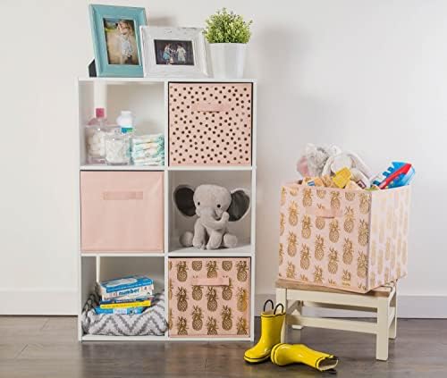 DII Woven Polyester Storage Bin, Polka Dot, Small Set of 4 - Image 4
