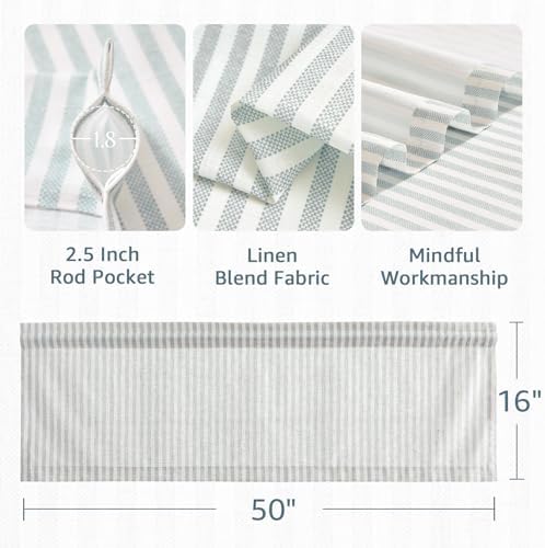 jinchan Linen Boxter Stripe Valances - Image 6
