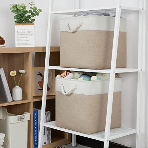 Temary Cube Storage Baskets 4 Pack 13x13 Fabric Cube Storage Bins - Image 3