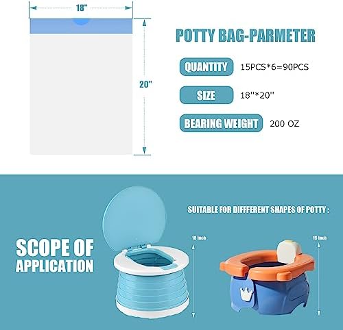 Portable Travel Potty Chair Liners Bags - Image 5