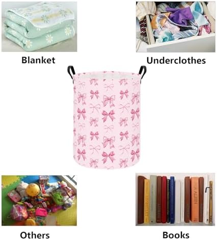 QUEENLALA Foldable Waterproof Round Fabric Laundry Basket Home - Image 3