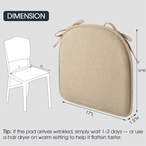 TushGuard Chair Cushions, 4 Pack Memory Foam Chair Pads - Image 5