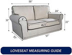 PureFit Stretch Loveseat Covers Fleece Couch Covers - Image 6