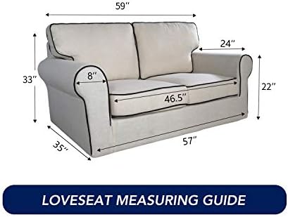 PureFit Stretch Loveseat Covers Fleece Couch Covers - Image 6