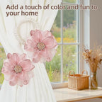 AULEEP Flower Curtain Holdbacks Tiebacks - Image 2