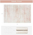 Pink Washable Rugs 6x9 Area Rugs - Image 2