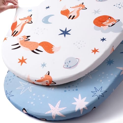 Stretch Fitted Bassinet Sheet Set BROLEX 2 Pack Cradle Sheets by BROLEX