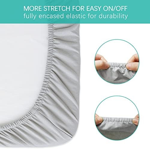 Bassinet Sheets for Ingenuity Bedside and Cuddor Bedside Bassinet, 2 Pack - Image 2