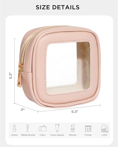 Clear Makeup Bag Small for Women, Waterproof Mini Travel Clear Makeup Pouch for - Image 4