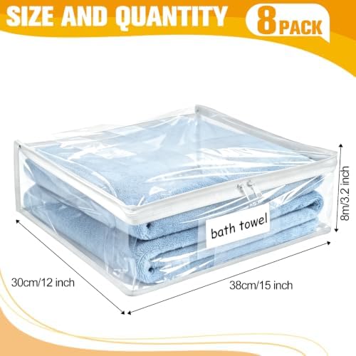 Plastic Storage Bags with Easy-Glide Zipper, Durable Clear Vinyl Zippered - Image 3