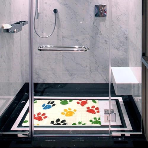 Shower Mat Non Slip, Dog Footprints Anti Slip Bath Mat - Image 6