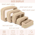 YOPCDJ 5PCS Diaper Bag Organizer Pouch Set, TSA Approved Toiletry Bag，Clear - Image 3