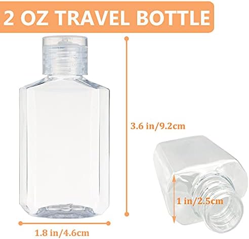 Jnnzzggu 40 Pack 2 Oz Plastic Refillable Bottles - Image 2