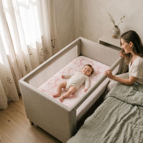 Gllquen Baby 3-Pack Muslin Cotton Bassinet Sheets - Image 5