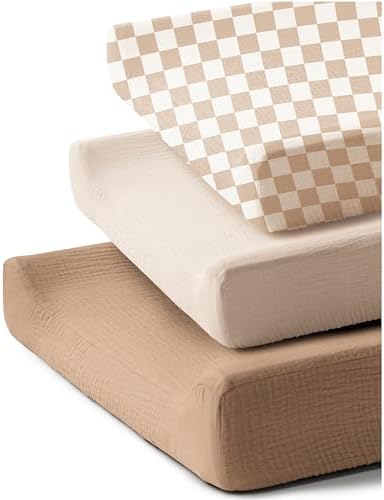 3 Pack Muslin Changing Pad Covers by Coreeky