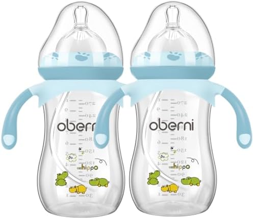 Oberni Baby Bottles, Weighted Straw Toddler Milk Bottles by oberni