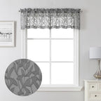 Lecloud Leia Charcoal Grey Curtains Sheer Valances by Lecloud