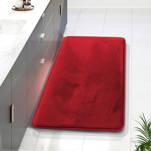 Clara Clark Bathroom Rugs, Velvet Memory Foam Bath Mat, Non-Slip Bath Rugs by ClaraClark