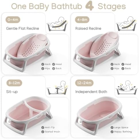 CheerTry 4-in-1 Collapsible Baby Bathtub - Image 2