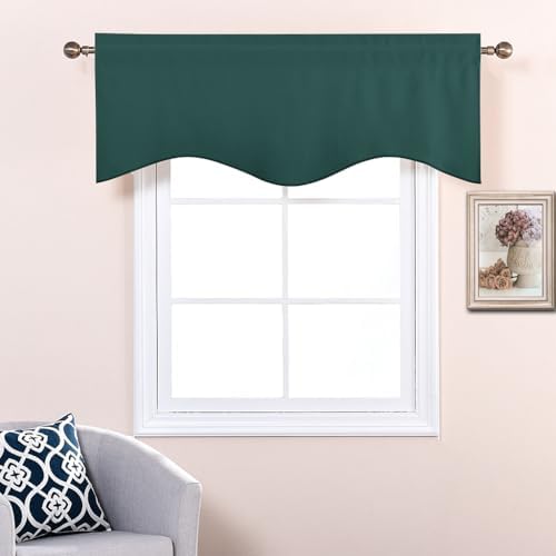 NICETOWN Hunter Green Kitchen Blackout Valances - Image 6