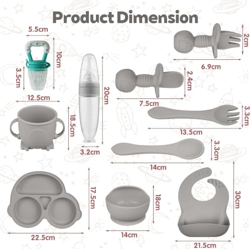 Silicone Baby Feeding Set, Miicasa Baby Led Weaning Supplies Kit - Image 4