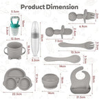 Silicone Baby Feeding Set, Miicasa Baby Led Weaning Supplies Kit - Image 4