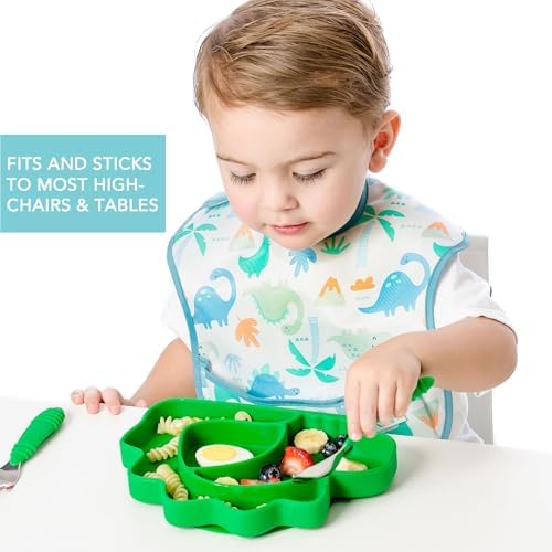 Bumkins Toddler and Baby Suction Plate, Silicone Divided Grip Dish, Babies and - Image 3