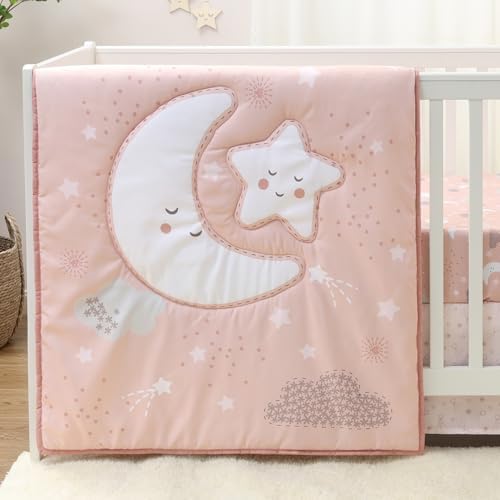 The Peanutshell New Moon 3-Piece Baby Girl Crib Bedding Set - Image 5