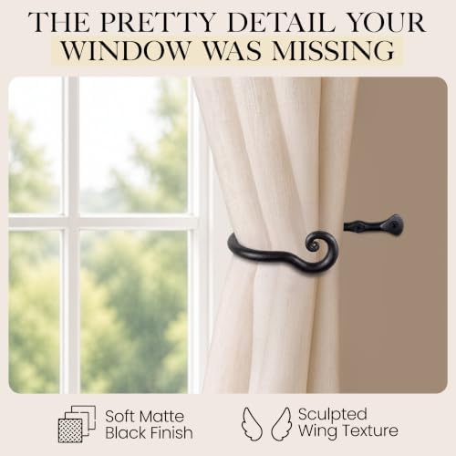 RTZEN Metal Curtain Tiebacks, Drapery Holders - Image 4