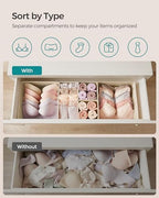 SONGMICS Drawer Organizers, Foldable Fabric Storage Boxes - Image 3