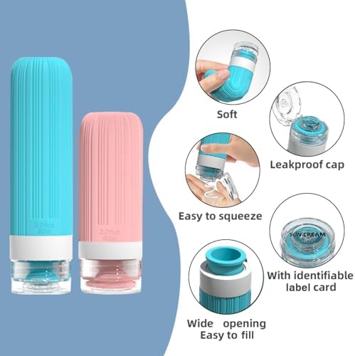 Vitog 16 Pack Travel Bottles Set, TSA Approved Silicone Toiletry Containers - Image 3