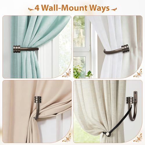 TONIAL Curtain Holdbacks, Calssic Cap Finials - Image 4