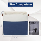Bagnizer Large Fabric Storage Baskets | 50L Storage Bins, Decorative Linen - Image 3