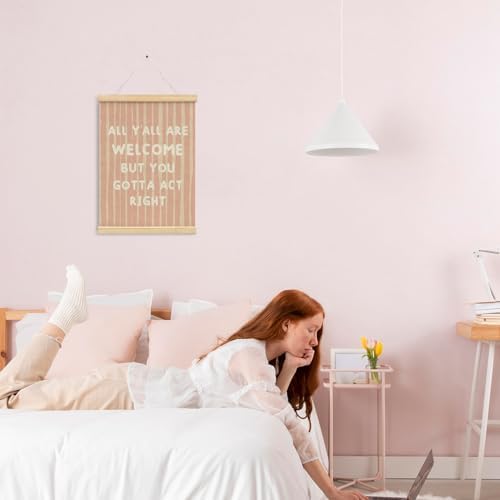 NaZaUK Pink Classroom Decor, Retro Wall Hanging Banner - Image 7