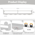 34Inch Nursery Bookshelves, Wall Floating Shelf Kids Coat Rack - Image 3