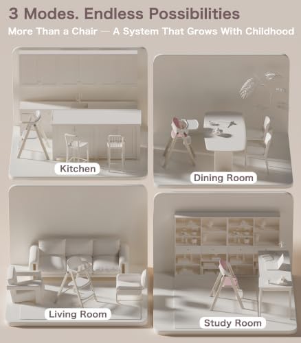Folding Baby High Chair & Toddler Standing Tower - Image 5
