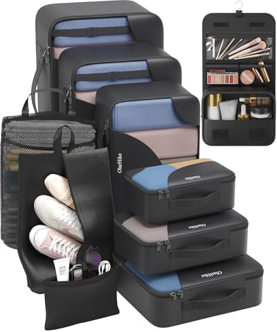 OlarHike 10 Set Packing Cubes for Travel, Gifts for Women Mom, Anti-Tearing by OlarHike