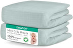 Newton Baby Fitted Mini Crib Sheet 2-Pack, Organic Muslin by newton
