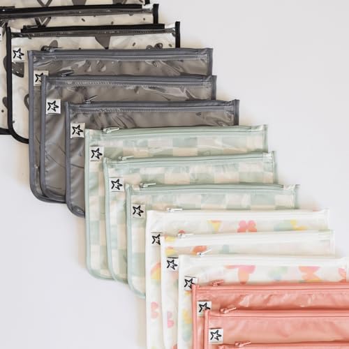 Tiny Twinkle Diaper Bag Organizing Pouches|3 Pack Mess-Proof Clear Front Travel - Image 6