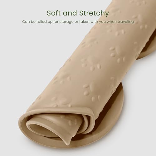 PWTAA Dog Food Mat Anti-Slip Silicone Dog Bowl Mat Thicker Pet Placemat - Image 7