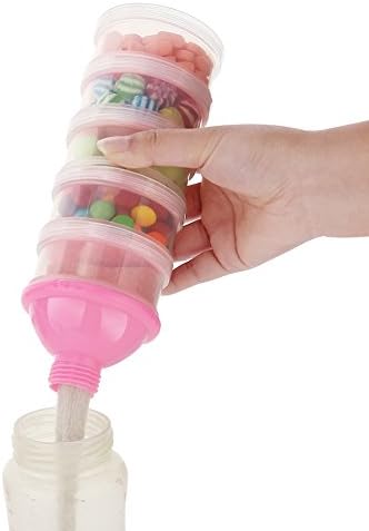 Accmor Formula Dispenser On The Go, 5 Compartments Stackable Formula Container - Image 5