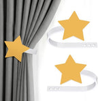 Briwooody 2 Pcs Star Curtain Tiebacks Acrylic Curtain Holdbacks by Briwooody