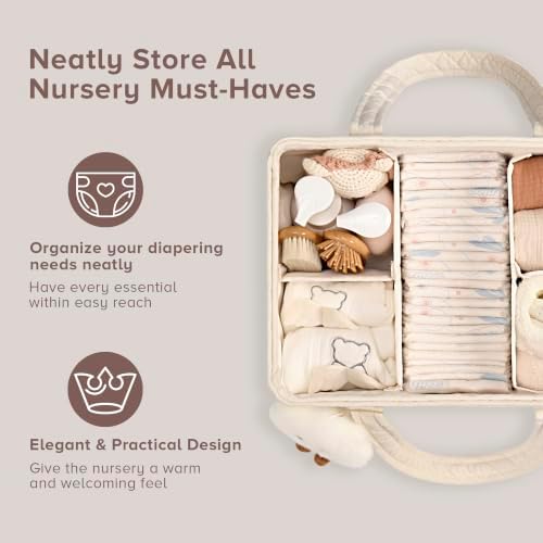PeraBella Baby Diaper Caddy Organizer, Baby Basket Shower Gift, Portable - Image 7